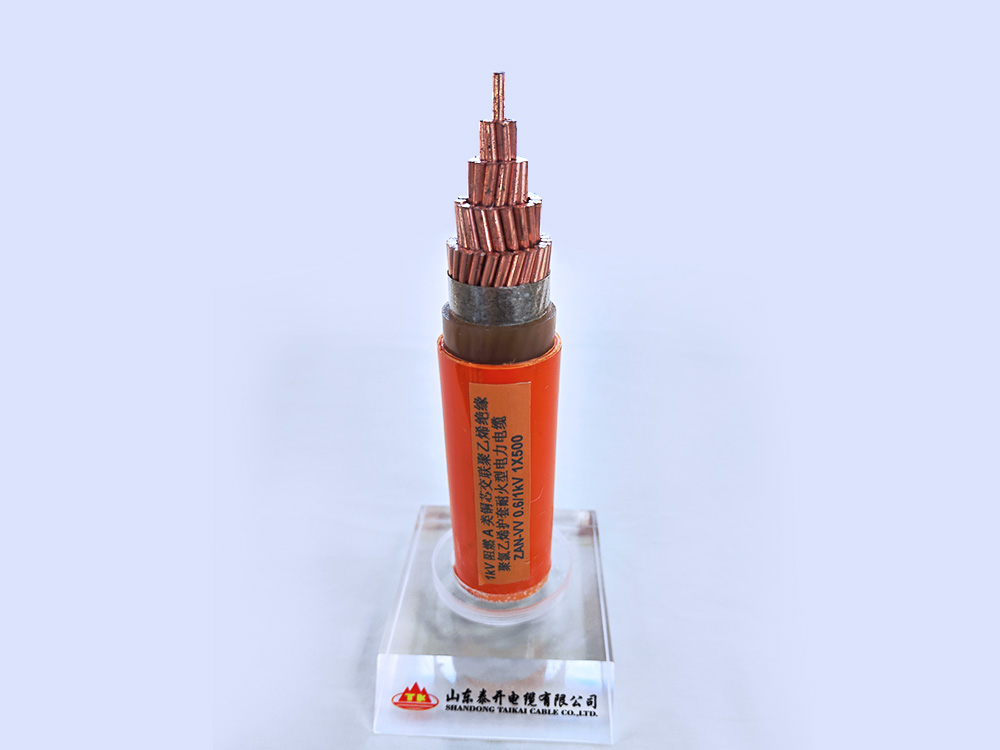 1kV阻燃A類銅芯交聯聚乙烯絕緣聚氯乙烯護套耐火型電力電纜 ZAN-VV 0.61kV 1×500